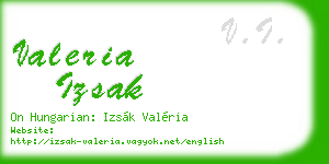 valeria izsak business card