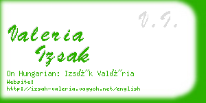 valeria izsak business card